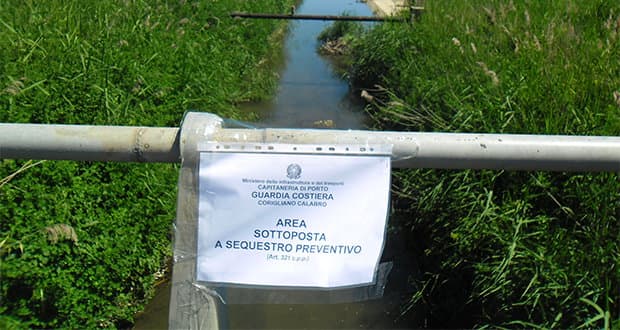 Corigliano, sequestrati dalla Guardia Costiera 2 chilometri del torrente Missionante