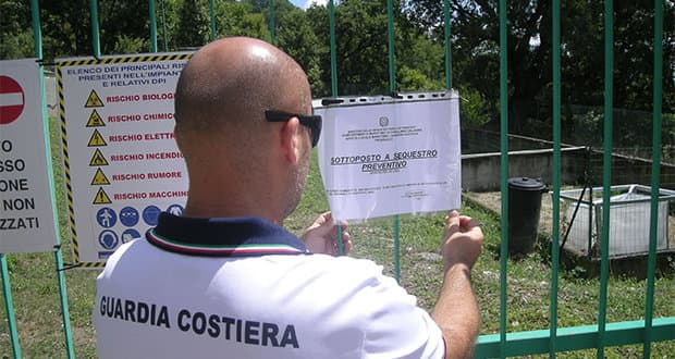 Guardia costiera, sequestrato il depuratore di Alessandria del Carretto