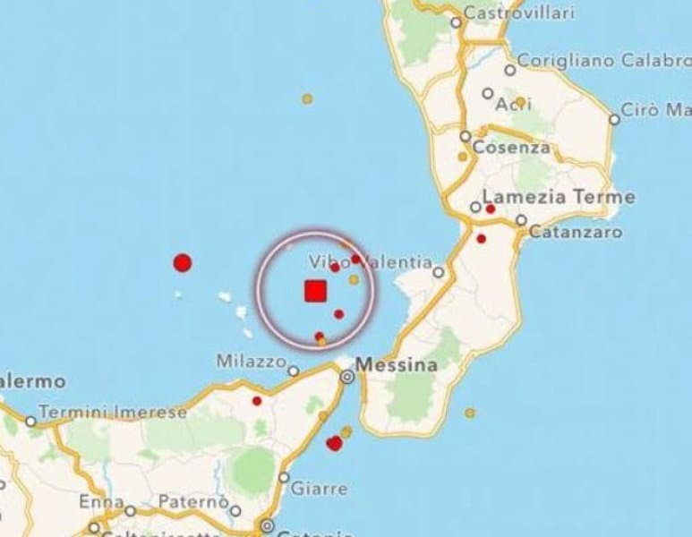 Scossa di terremoto 3,6 nel Tirreno reggino