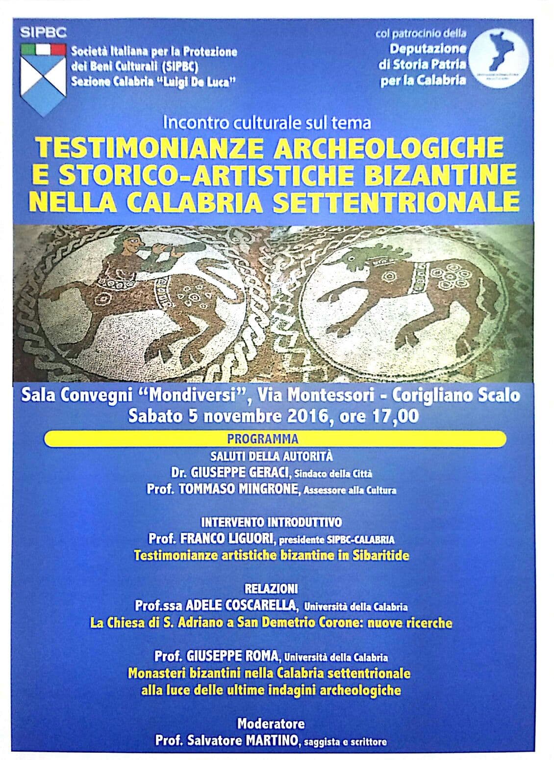 Cultura,a Corigliano dibattito testimonianze bizantine in Calabria settentrionale