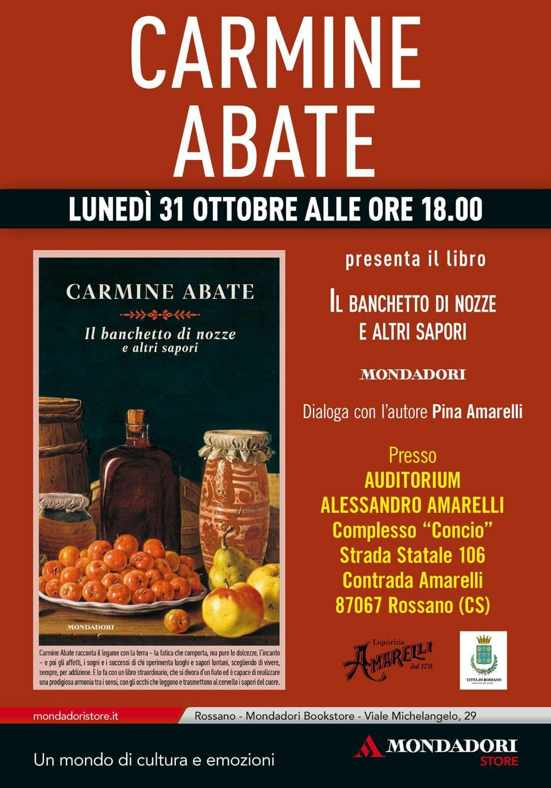 Cultura, il 31 presentazione a Rossano ultimo libro di Abate