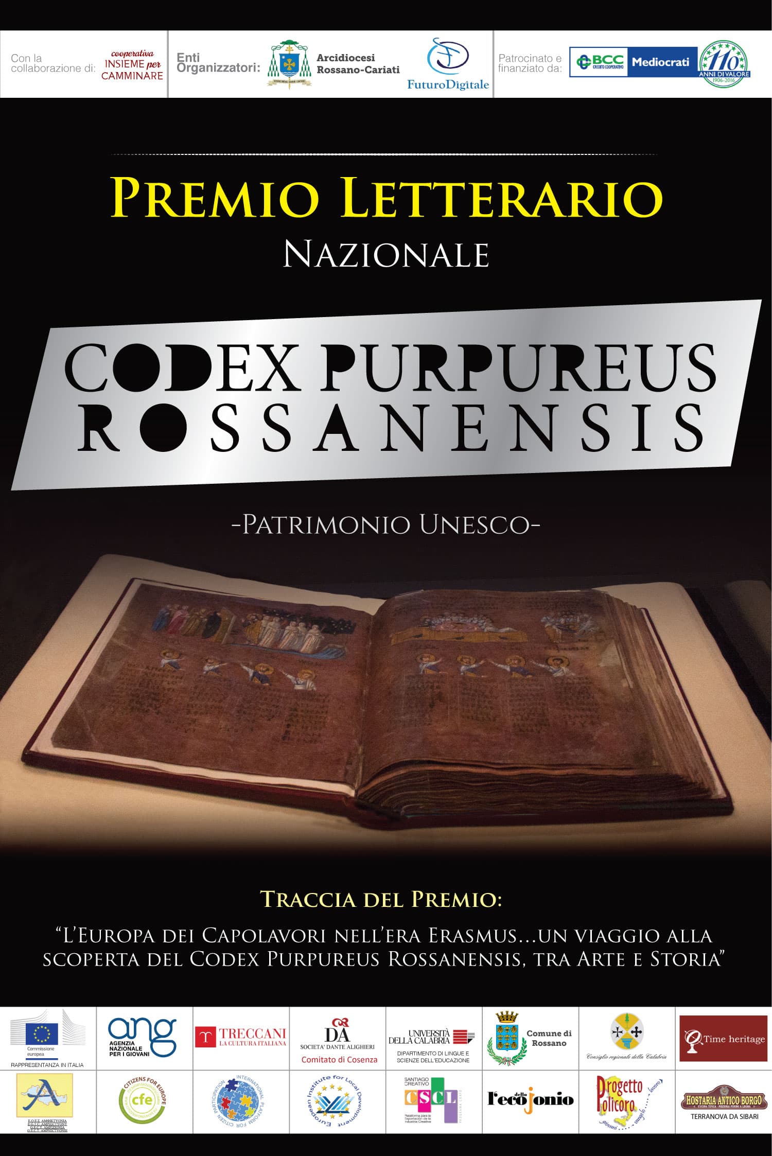 Cultura, al via I edizione del premio letterario nazionale Codex Purpureus Rossanensis