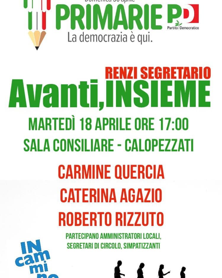 Calopezzati, segretario Gd Anastasio: prossime primarie Pd festa per il territorio