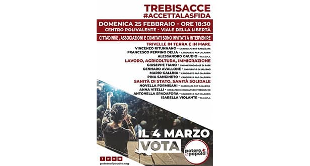 Potere al popolo, la lotta allo strapotere continua