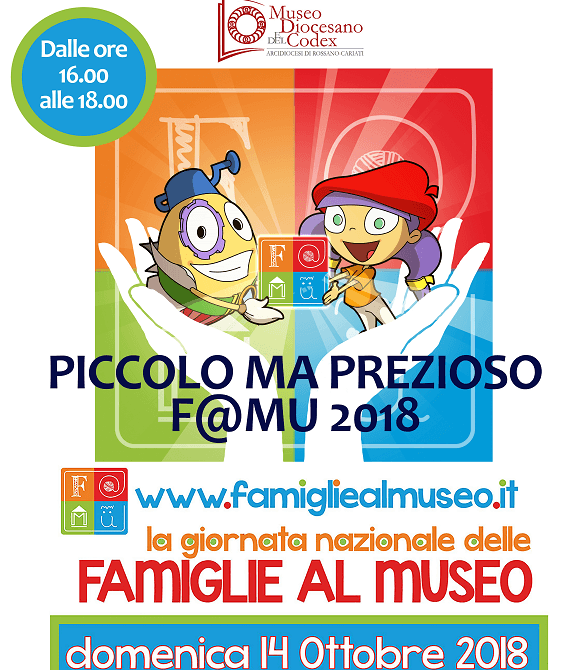 Museo Diocesano e del Codex: iniziativa domenica 14 ottobre Giornata Nazionale delle Famiglie al Museo (FAMU 2018)