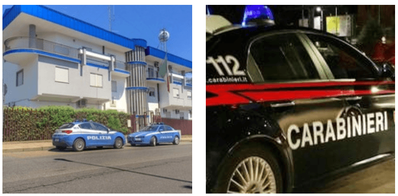 Polizia di Stato e Carabinieri, Corigliano Rossano: minaccia moglie e figlia con un coltello e ferro rovente. Un arresto