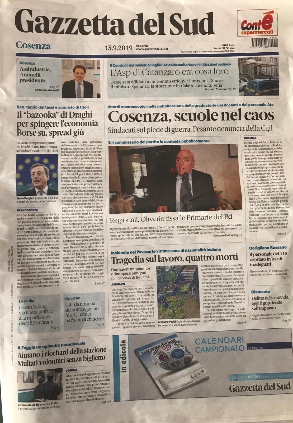 Corigliano Rossano, grosso incendio nell'azienda Ecoross