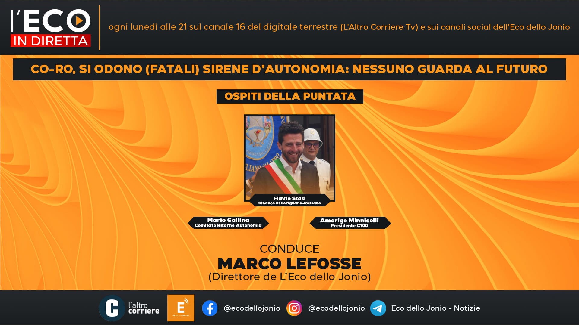 ECO IN DIRETTA - Co-Ro, si odono (fatali) sirene d’autonomia: nessuno guarda al futuro