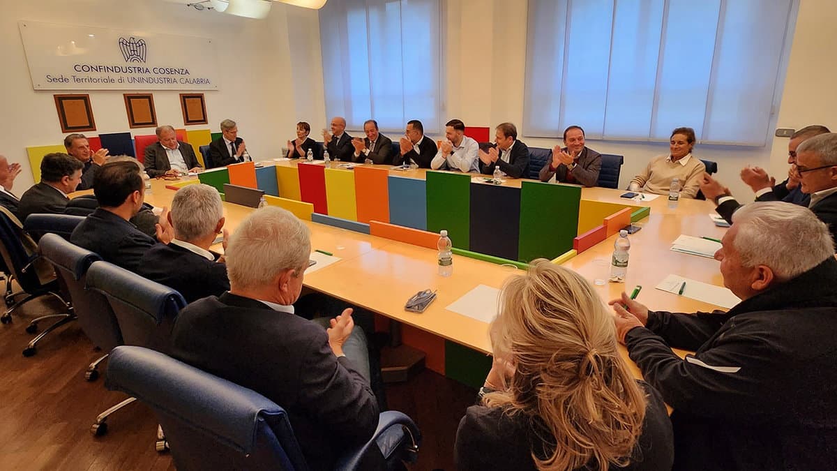 Perciaccante convoca la prima riunione del Consiglio Direttivo di Confindustria Cosenza