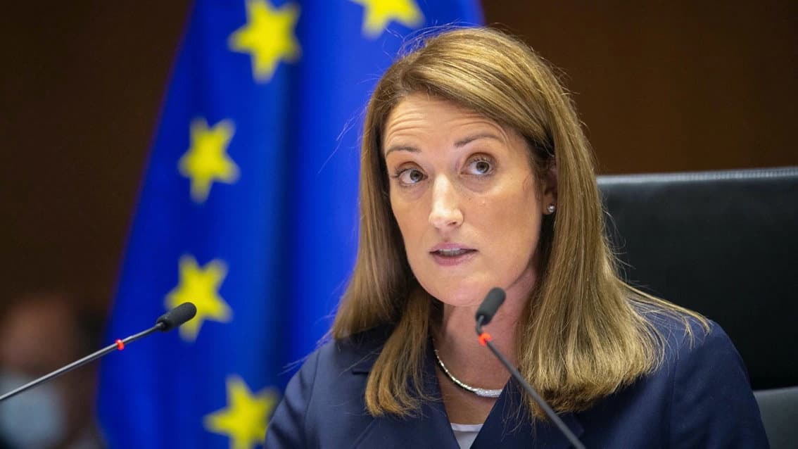 La presidente del Parlamento europeo Roberta Metsola in visita in Calabria