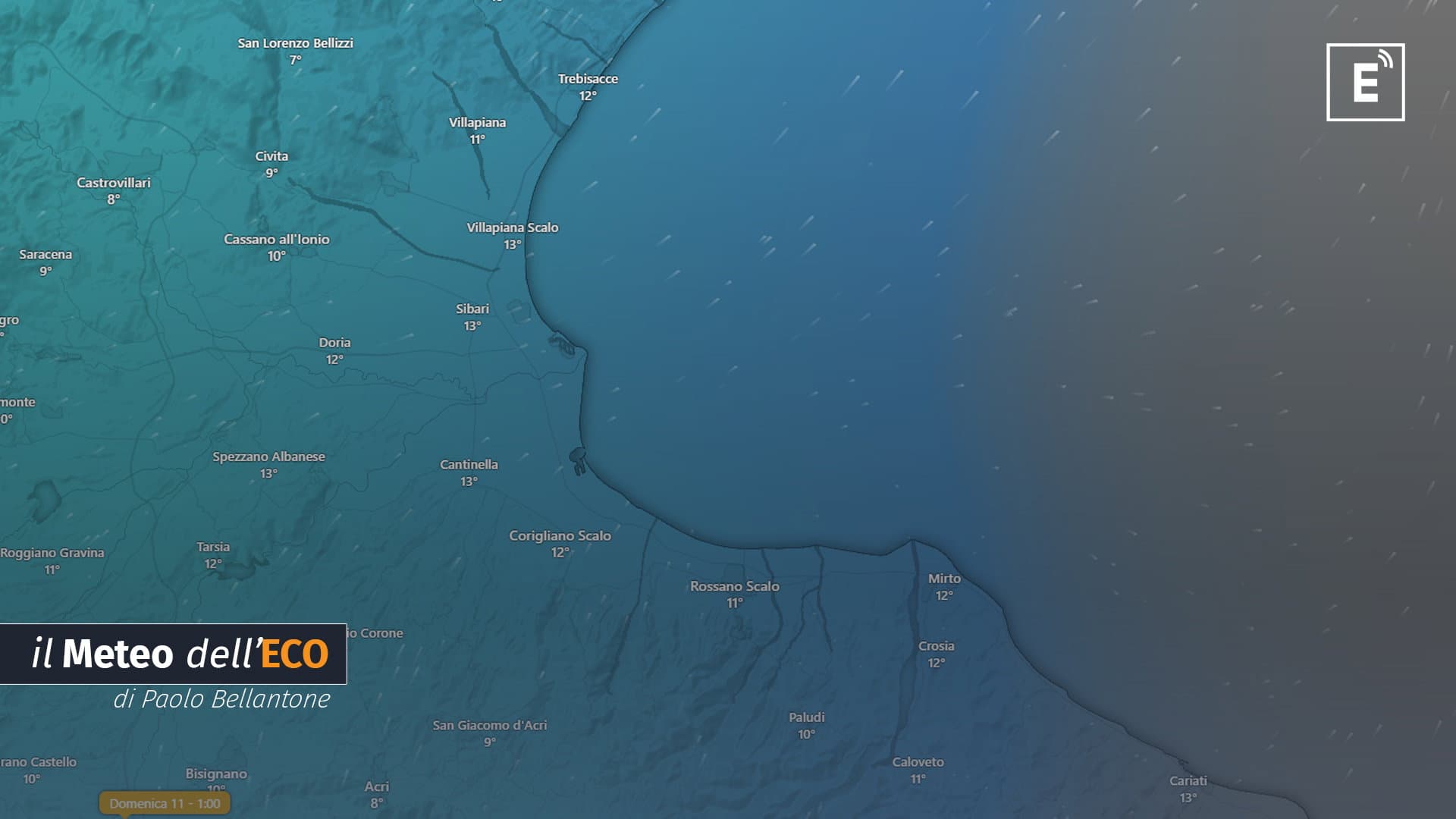 Acqua e un po' di freddo, sulla costa jonica arriva una lieve perturbazione