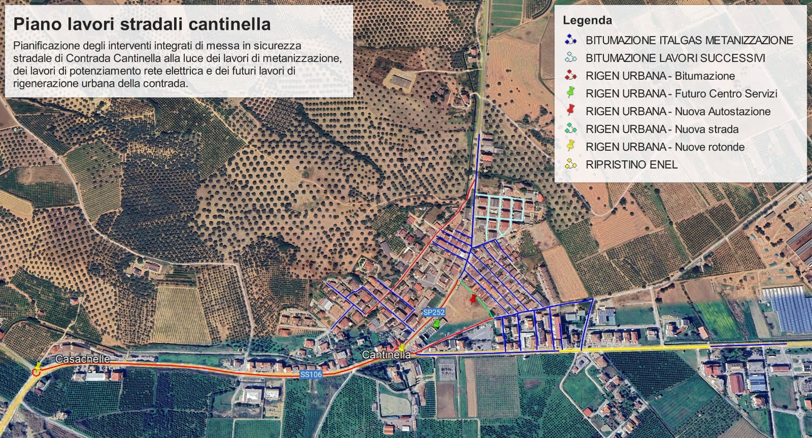 Manutenzione stradale a Cantinella: partito il piano integrato