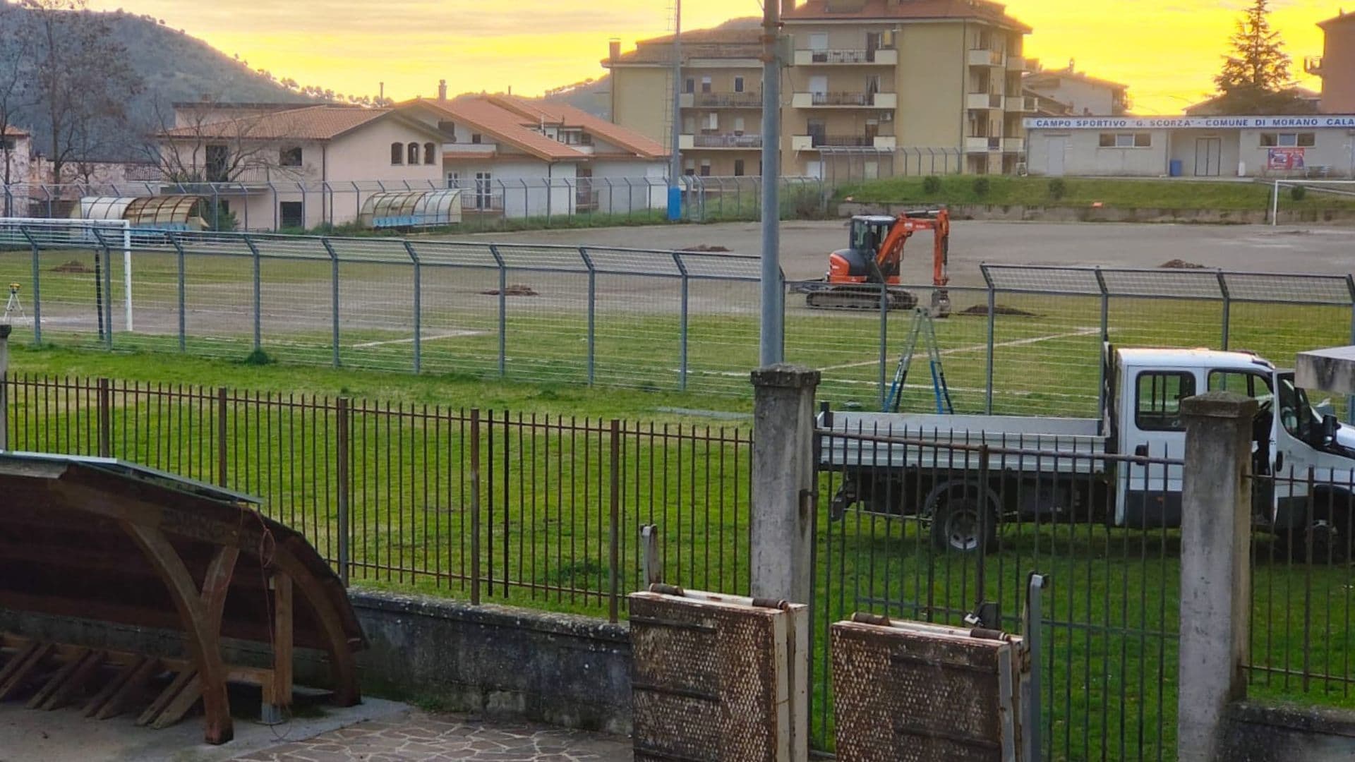 Campo sportivo "G. Scorza" di Morano: partiti i lavori di riqualificazione
