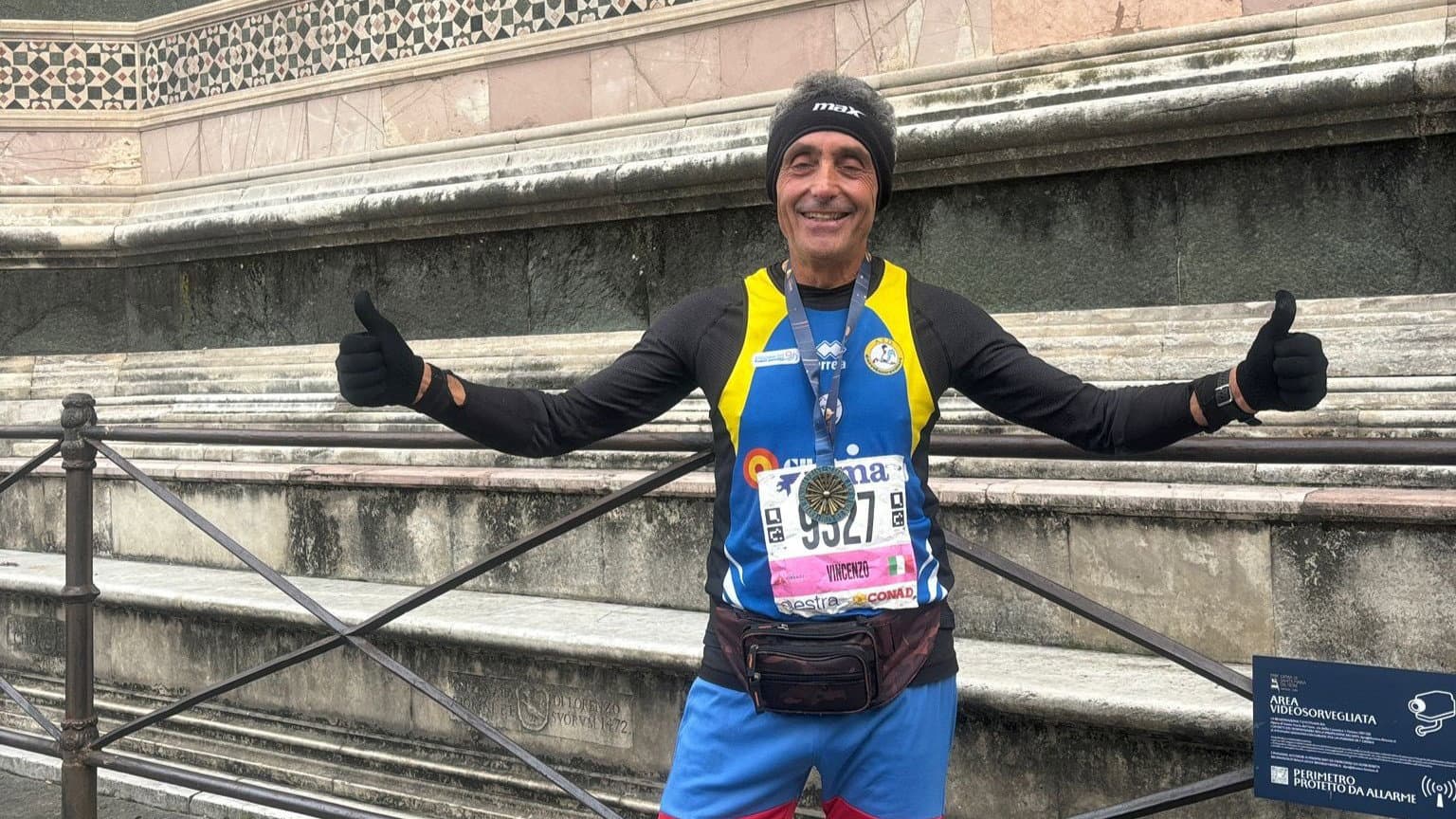 Firenze Marathon, ottimo posizionamento per Vincenzo Mazzuca nella sua categoria