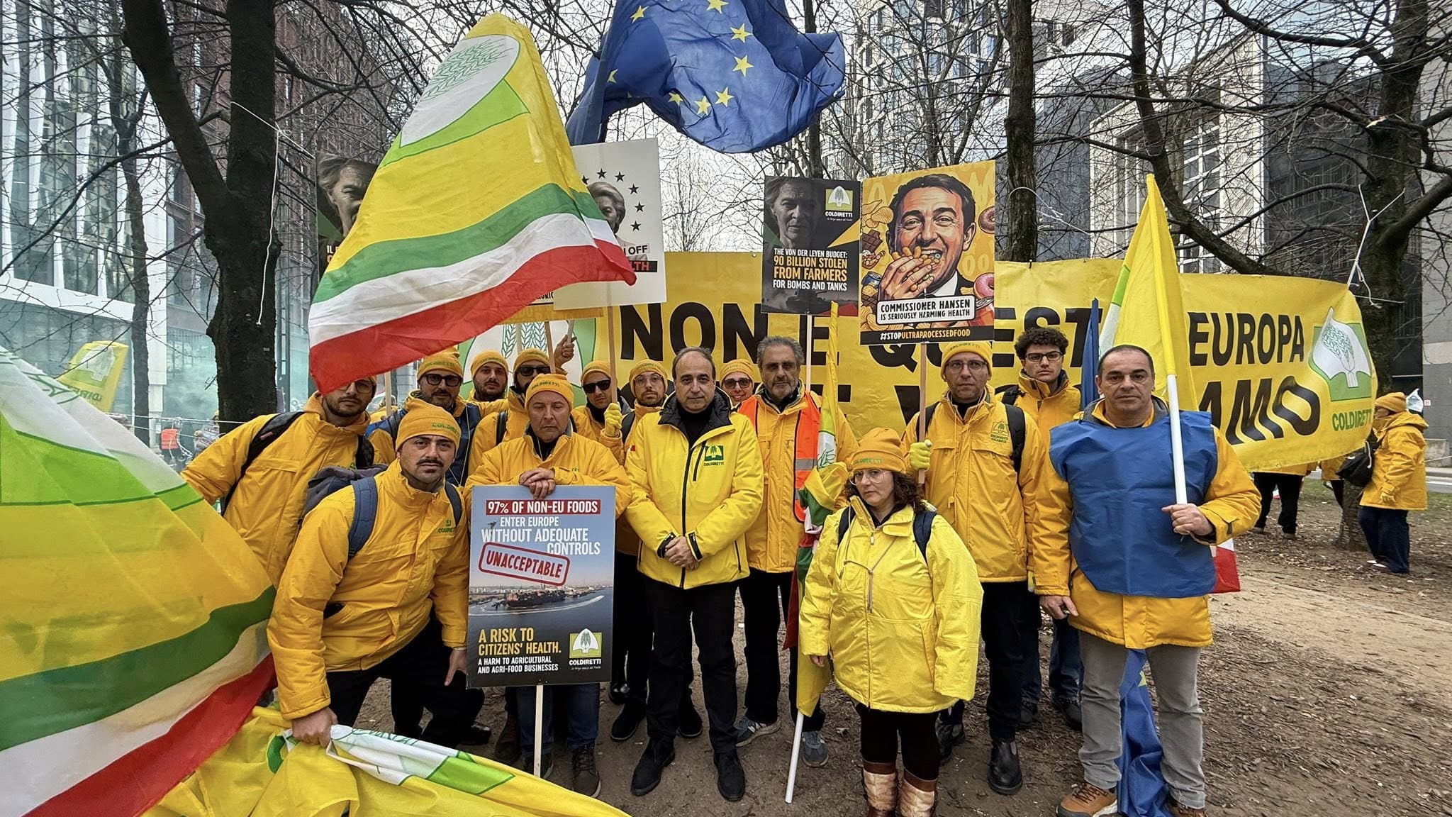 Coldiretti  in protesta a Strasburgo: «Il Mercosur è un boomerang per le imprese agricole»