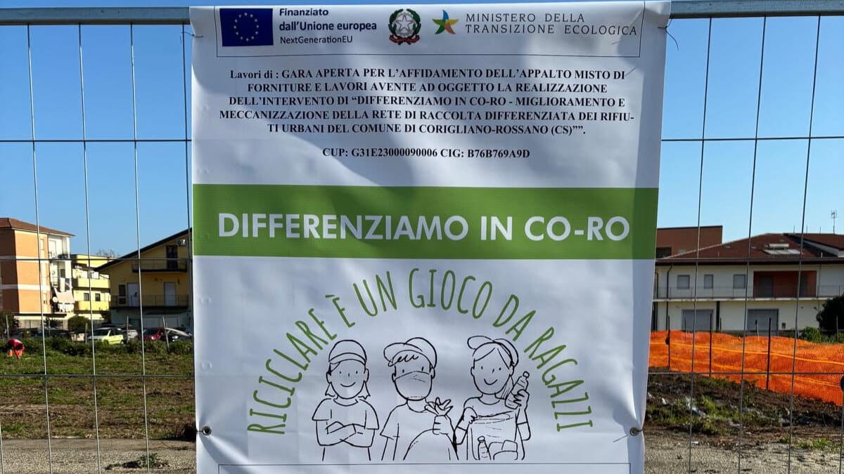 Co-Ro, apre il centro per la valorizzazione della raccolta differenziata: la percentuale sale al 76%