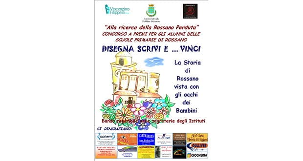 Rossano, parte il concorso "Scrivi, disegna e vinci"