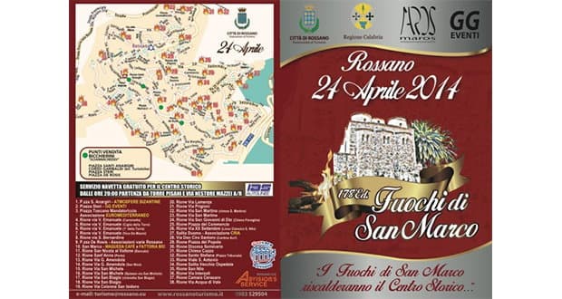 Rossano, 178ᵃ edizione dei fuochi di San Marco