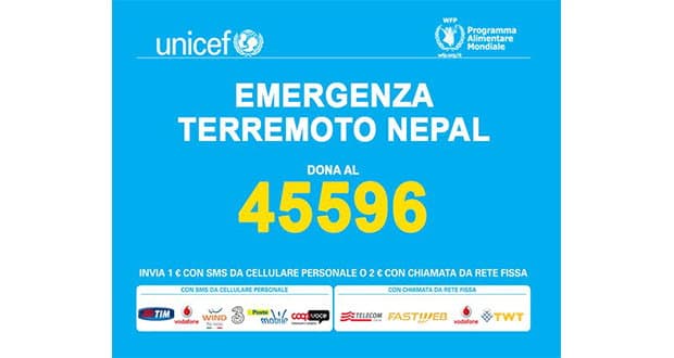 Terremoto Nepal, arriva l'sms solidale