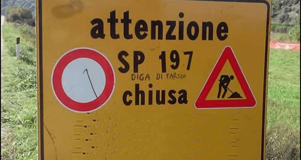 Prolungata la chiusura della strada provinciale di Tarsia