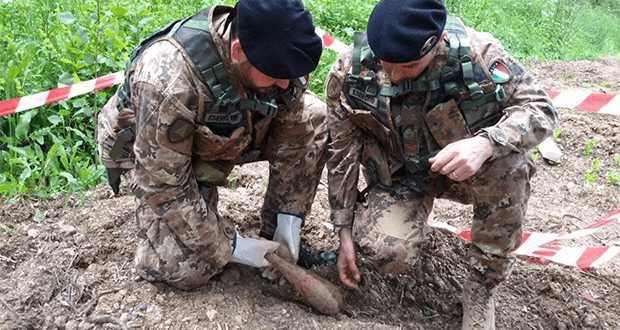 Intervento programmato degli artificieri dell'Esercito nel Cosentino