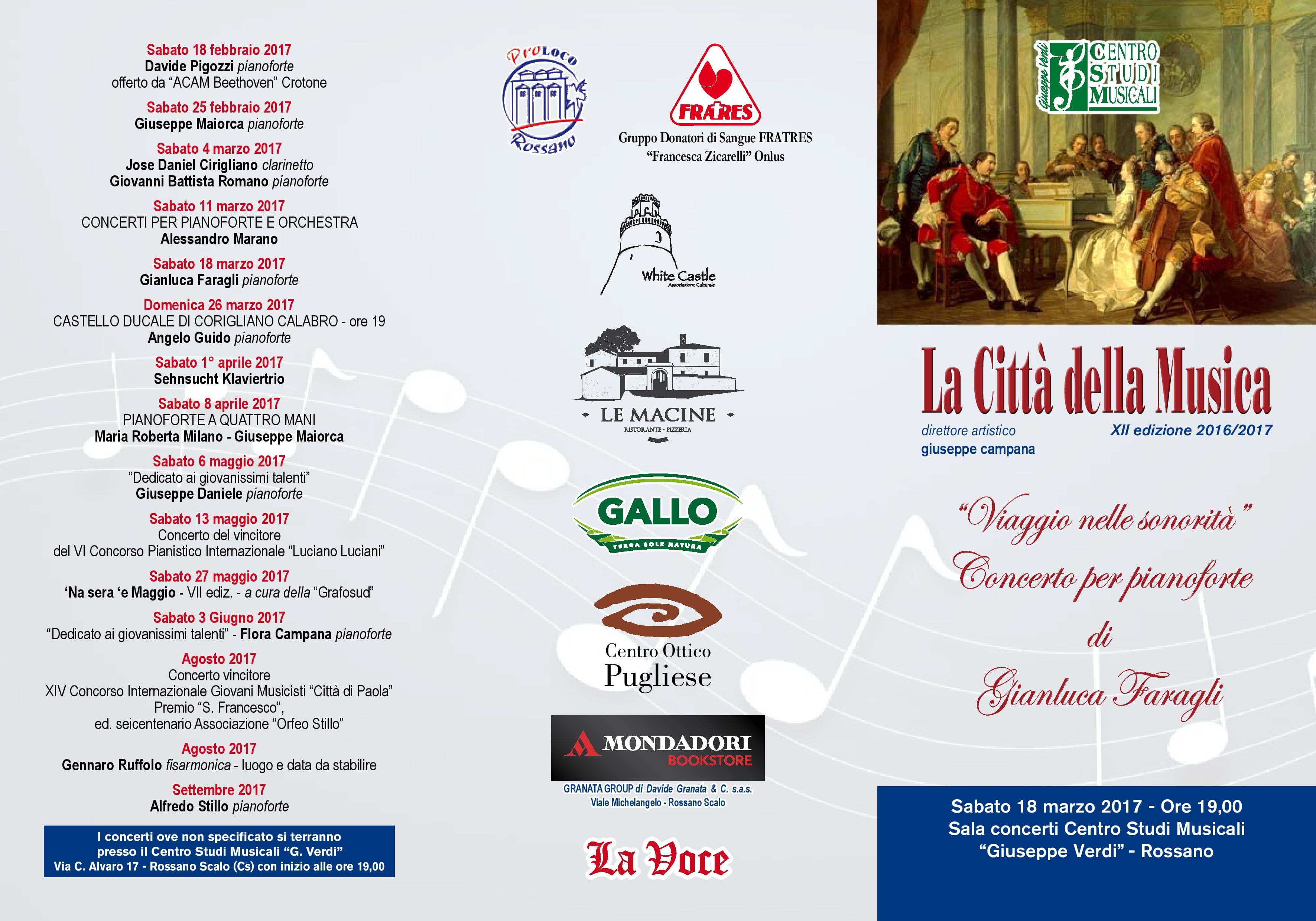 Rossano, Città della Musica presenta "Viaggio nella sonorità - concerto per pianoforte"