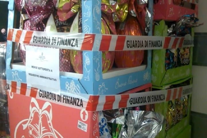 Sequestrati 4,5 milioni di uova di Pasqua