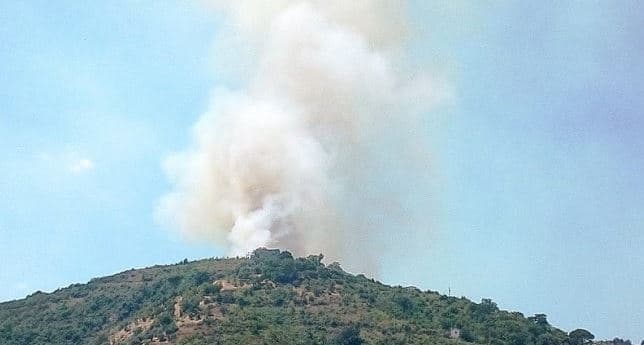Incendi sulla montagna di Rossano e a Santa Caterina. In fiamme palo dell'energia elettrica. Disagi a catena