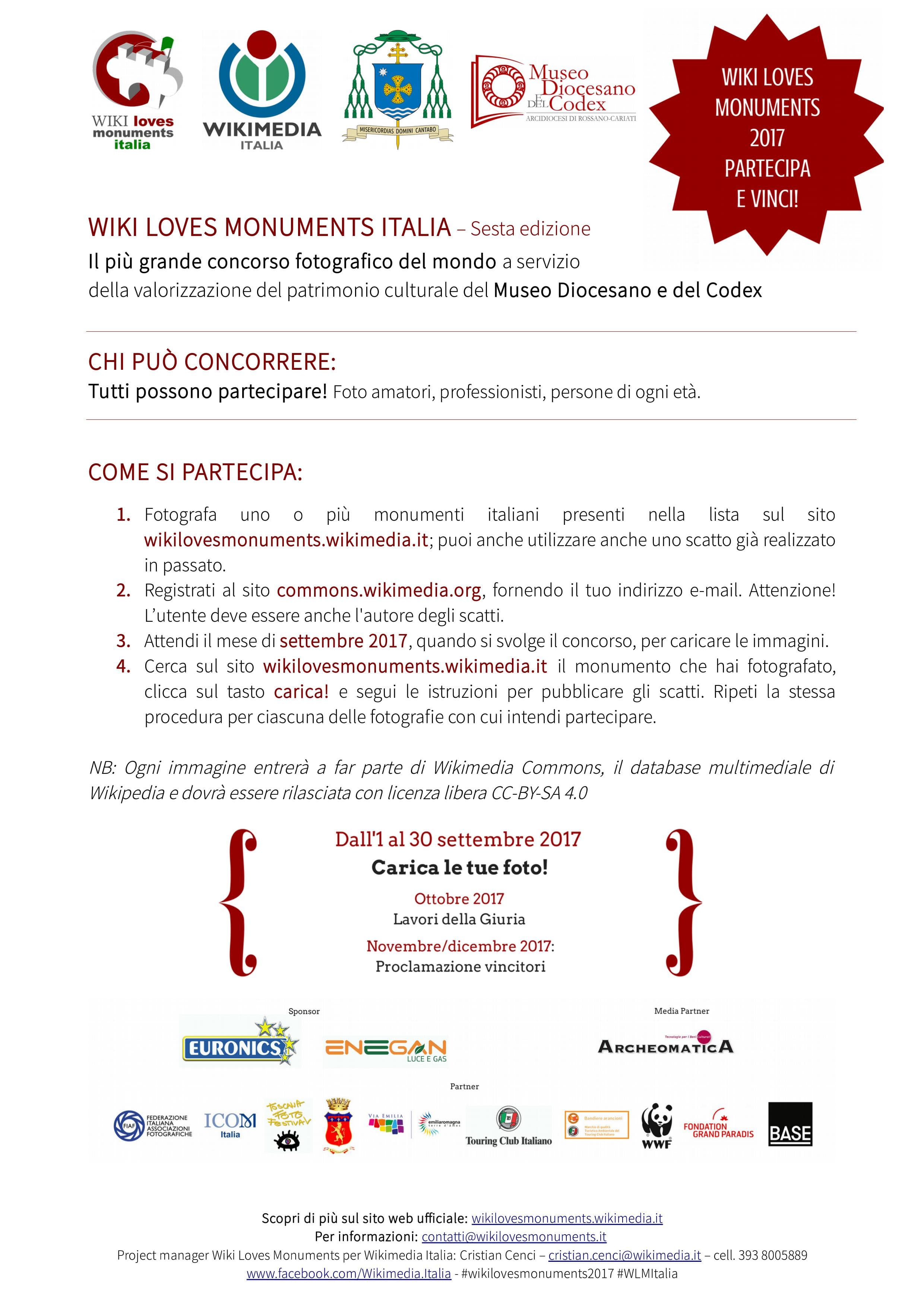 Arcidiocesi e Museo Diocesano e del Codex aderiscono al Wiki Loves Monuments