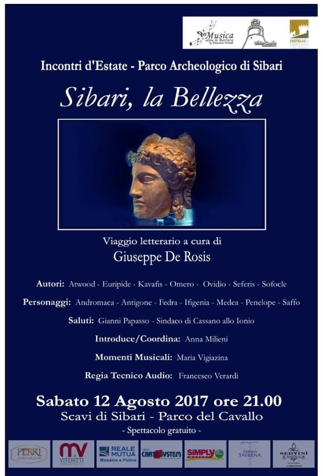 Sabato 12, viaggio letterario tra gli scavi: "Sibari la bellezza"