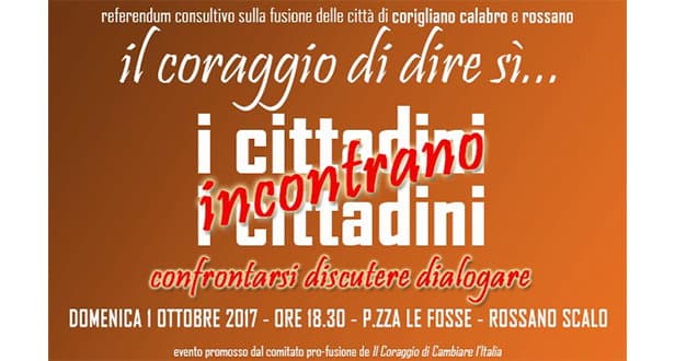 Fusione, forum de Il Coraggio di Cambiare a Rossano