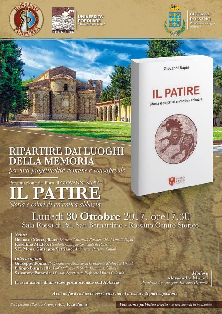Rossano Purpurea presenta "Il Patire"tra storia e identità