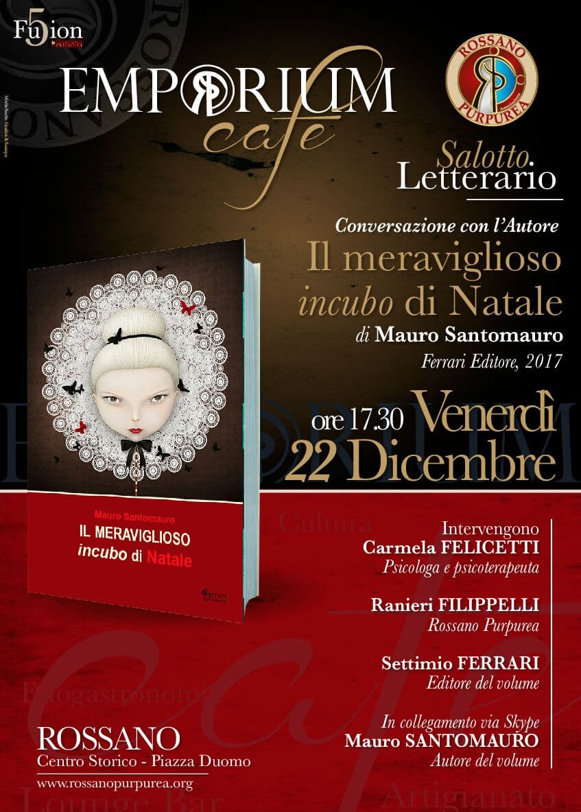 Rossano, Emporium Cafè: il 22 le Edizioni Ferrari presentano"Il meraviglioso incubo di Natale"di Santomauro