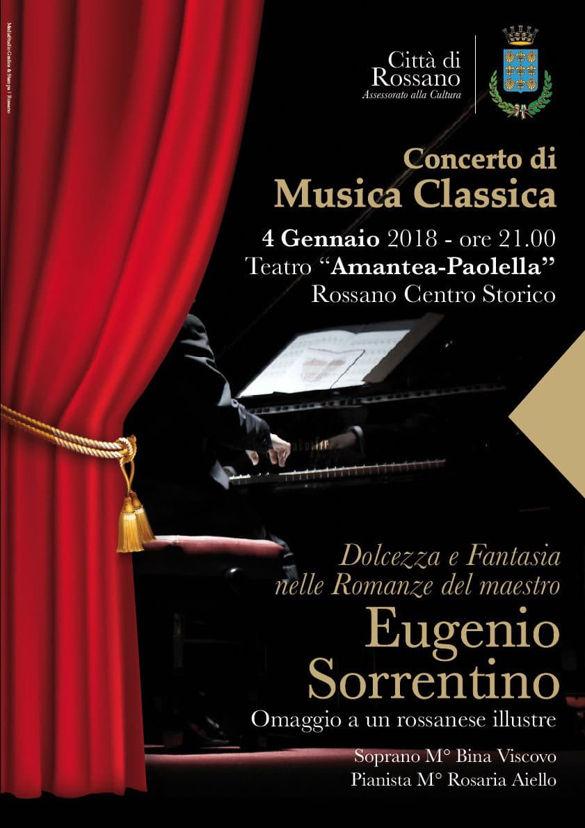 Rossano, ricordando Eugenio Sorrentino, al Paolella concerto di musica classica