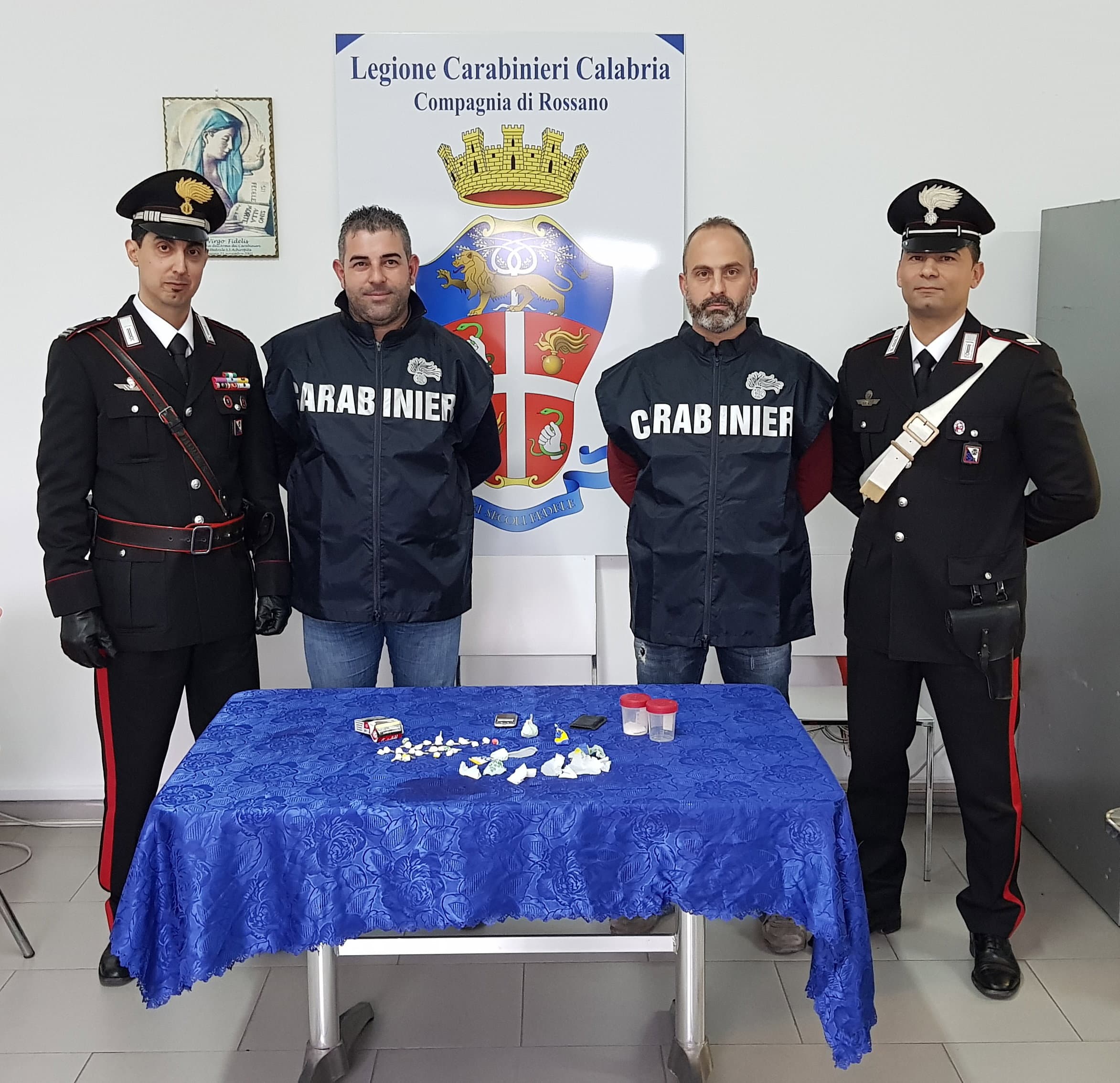Rossano: cocaina nel muro di casa, Carabinieri arrestano coppia di coniugi