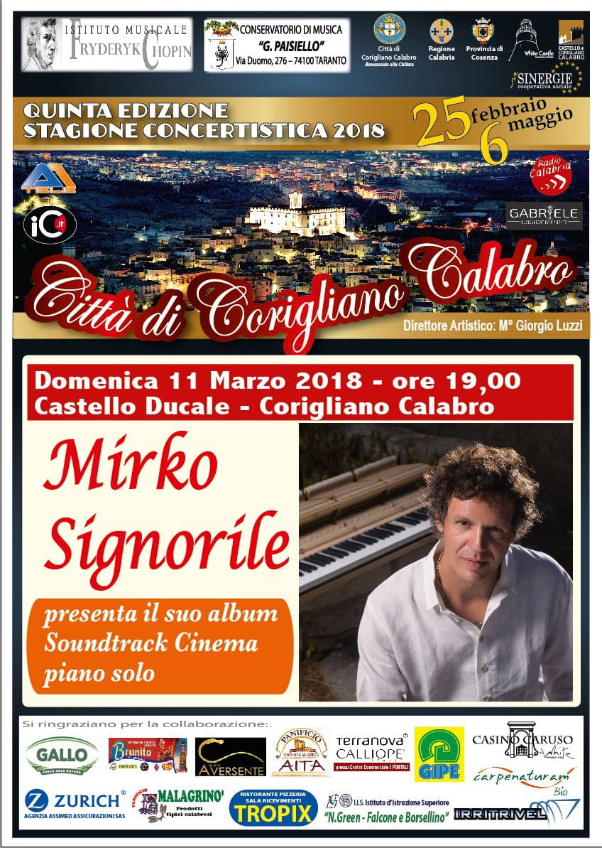 Corigliano,Castello ducale: l'11 marzo V edizione stagione concertistica