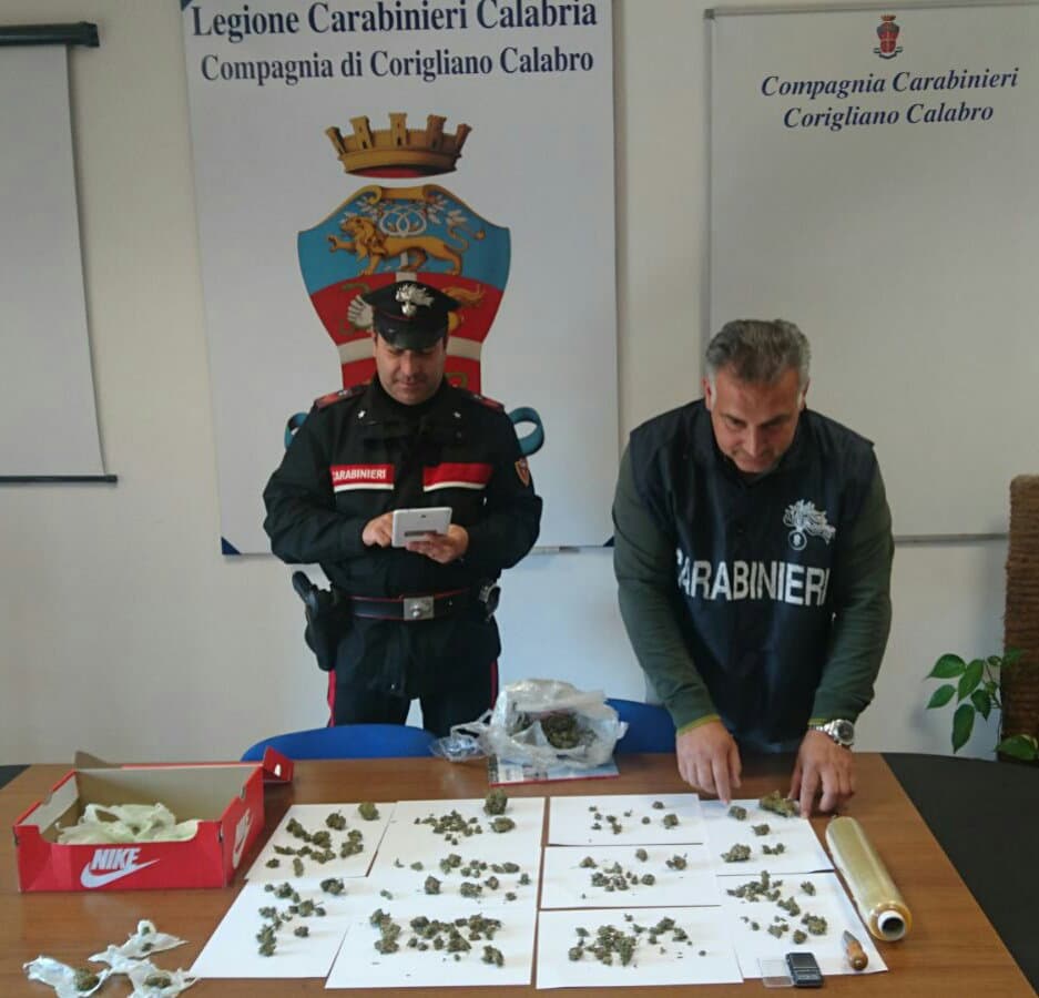 Carabinieri Corigliano,marijuana in garage: in arresto due fratelli di Schiavonea