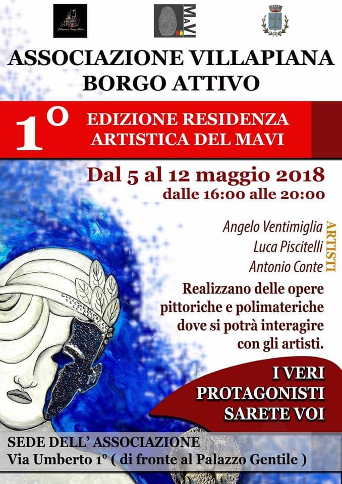 Arte: Villapiana Borgo Attivo presenta progetto MAVI, dal 5 al 12 maggio