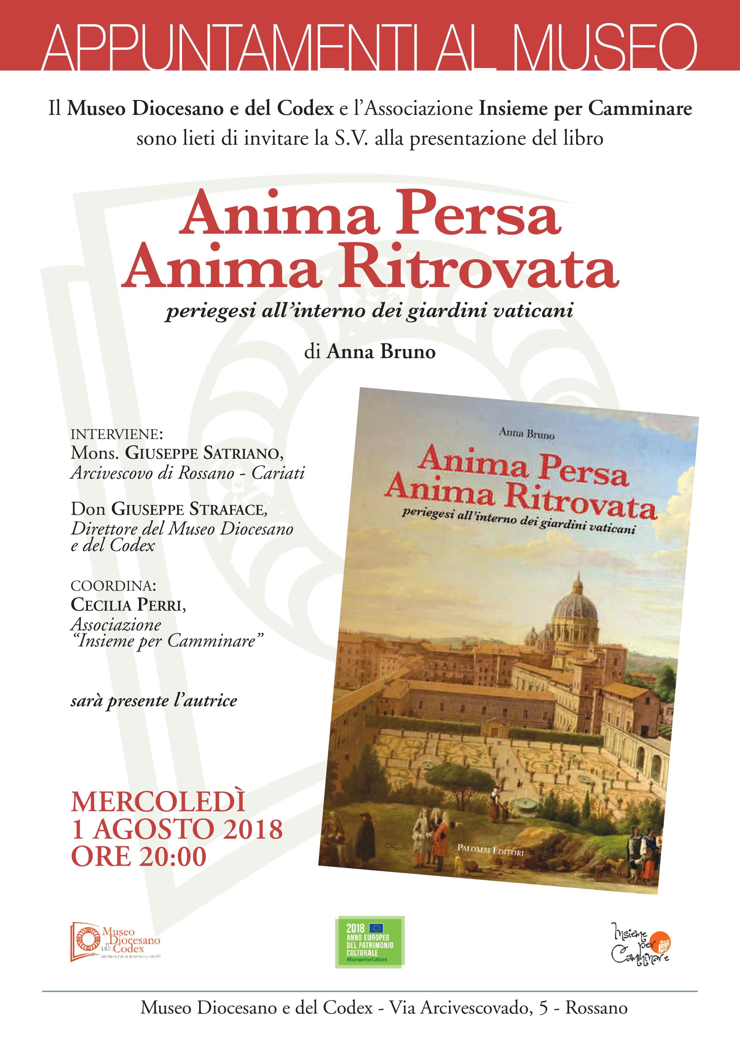 Rossano, Museo del Codex: appuntamento il 1 agosto con il libro di Anna Bruno