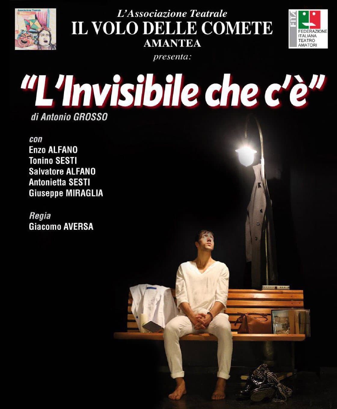 Teatro,Premio Ausonia: stasera chiostro San Bernardino Rossano, "L'Invisibile che C'è"