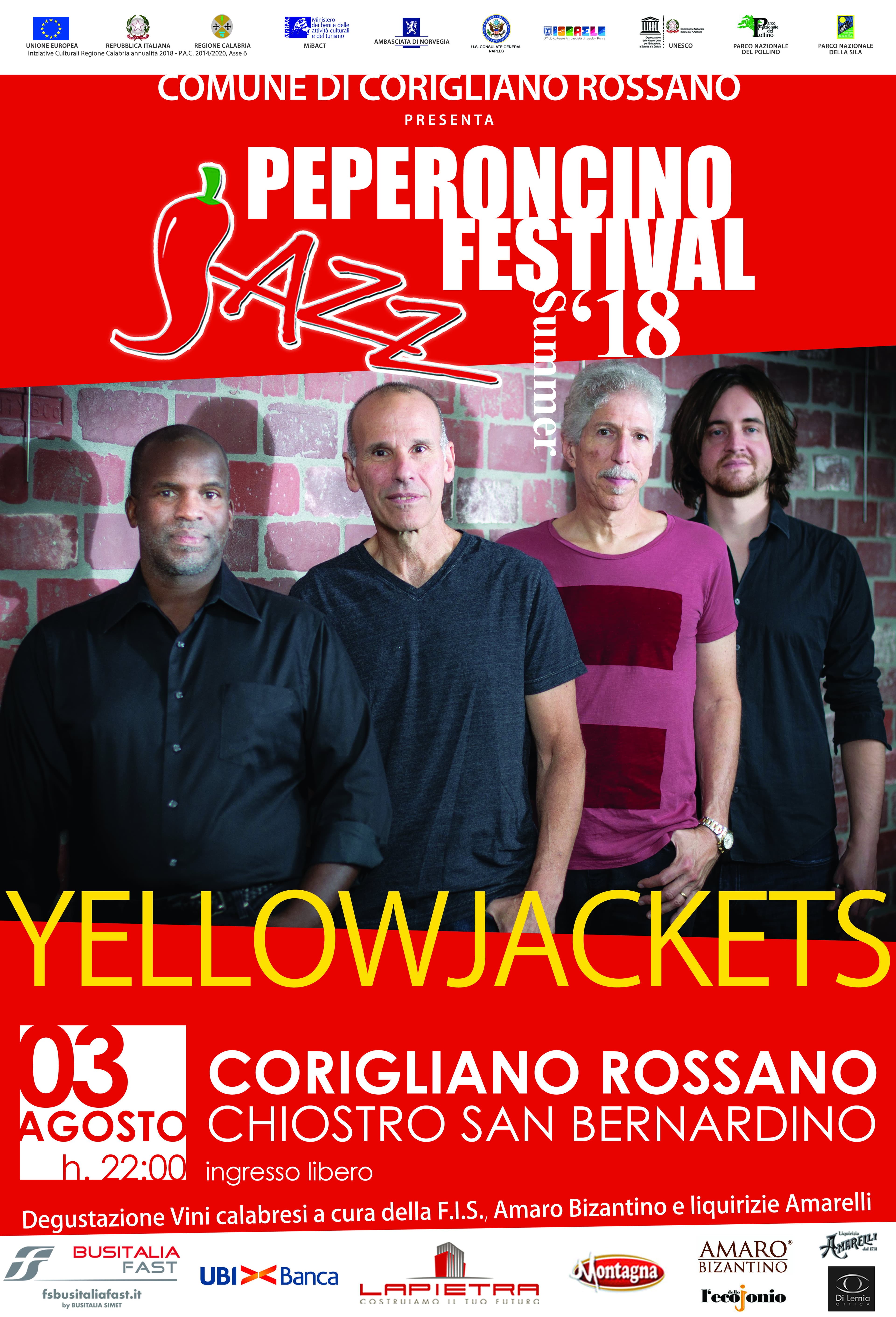 Peperoncino Jazz Festival: al via da domani la tappa a Roseto. Cresce l'attesa per il 3 agosto: i Yellowjackets a Rossano