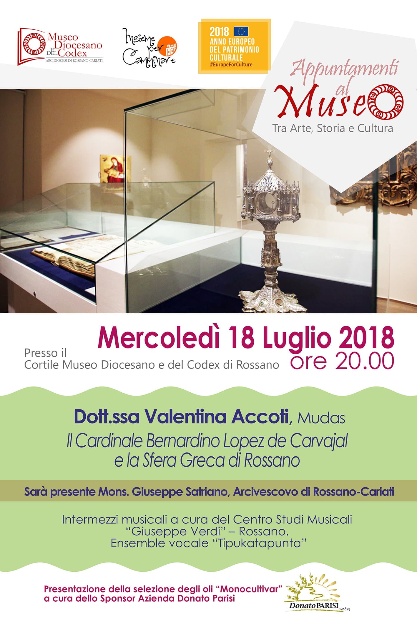 Il 18 luglio per la rassegna Appuntamenti al Museo, la sfera greca di Rossano e la storia del Cardinale de Carvajal