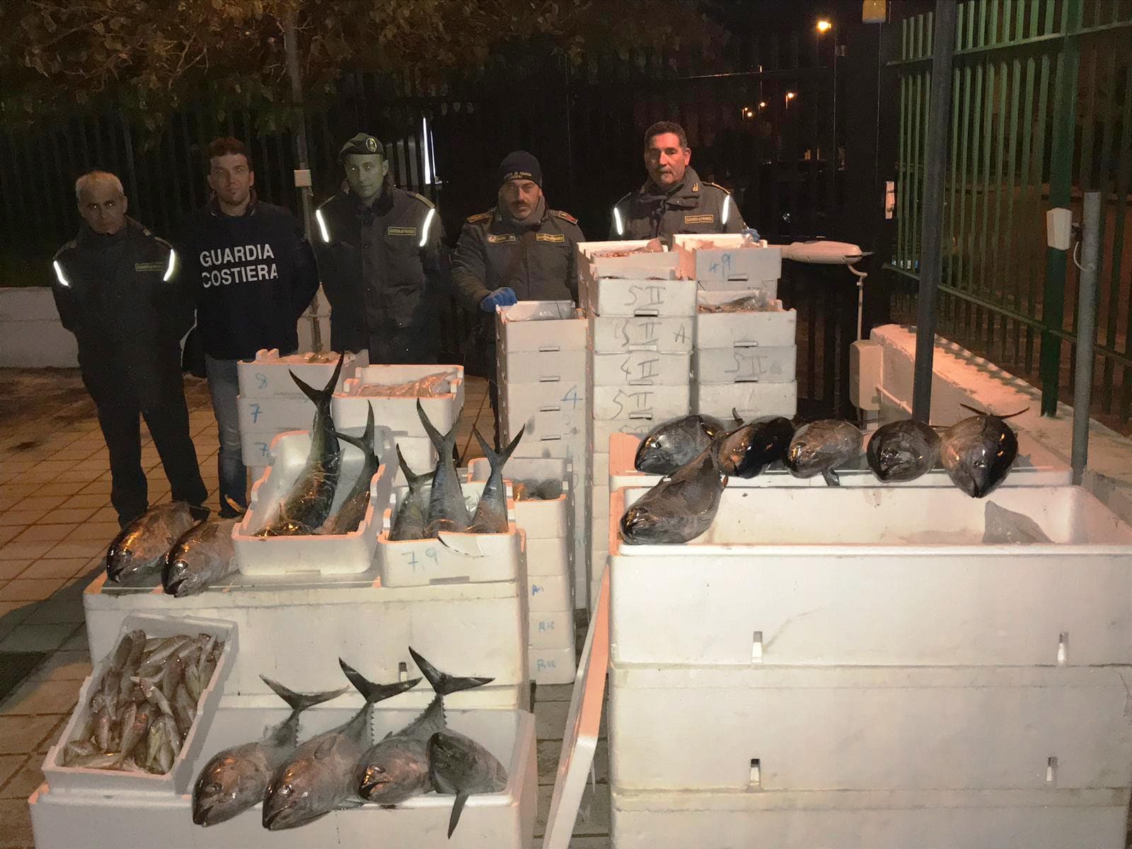 Roseto: Guardia Finanza e Guardia Costiera sequestrano 830 kg tonno rosso sotto misura