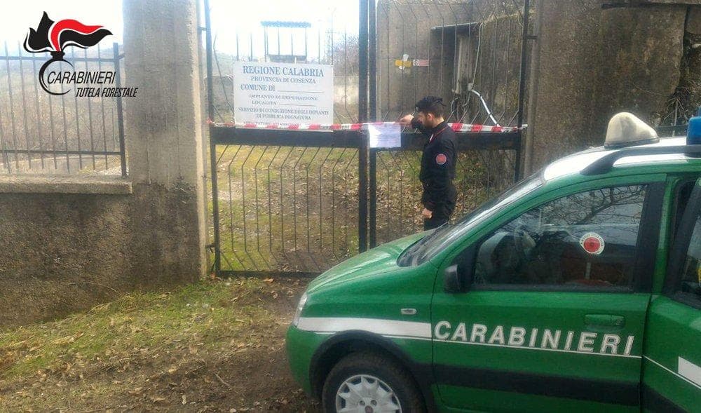 Carabinieri Forestale sequestrano depuratori comunali