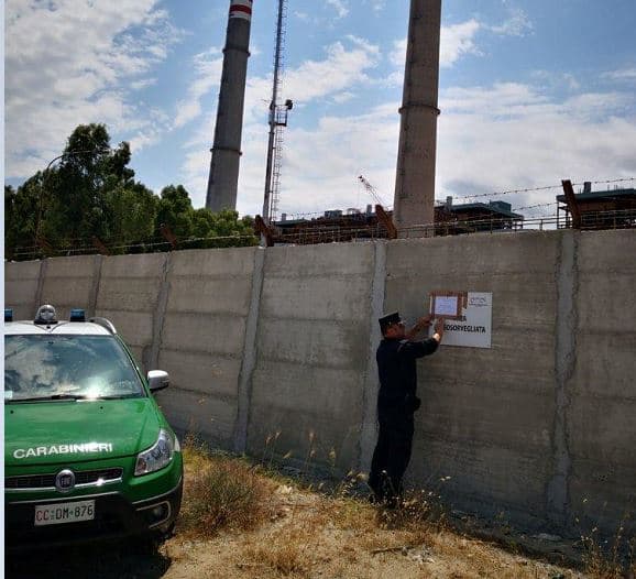 Stazione Carabinieri Forestale Rossano: sotto sequestro muro di recinzione di proprietà dell’Enel