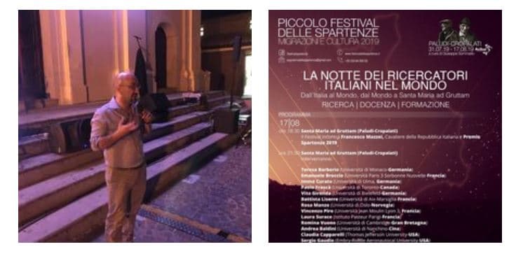 Continua il Piccolo Festival delle Spartenze: il 17 agosto la Notte dei Ricercatori a Santa Maria ad Gruttam