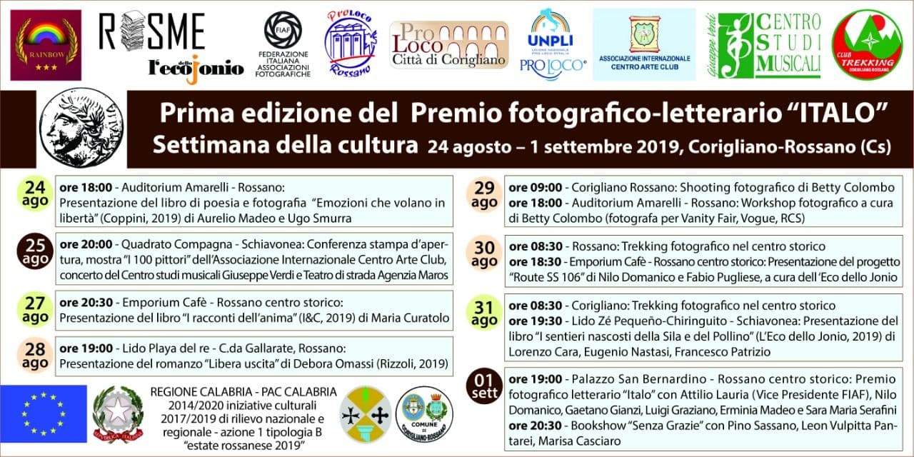 A Corigliano Rossano: la I edizione Premio internazionale Fotografico-Letterario ITALO