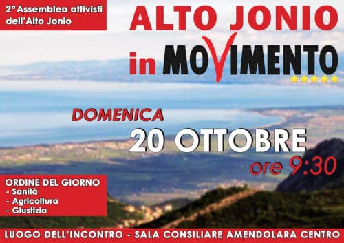 "Alto Jonio in Movimento" i grillini della Sibaritide si ritrovano ad Amendolara