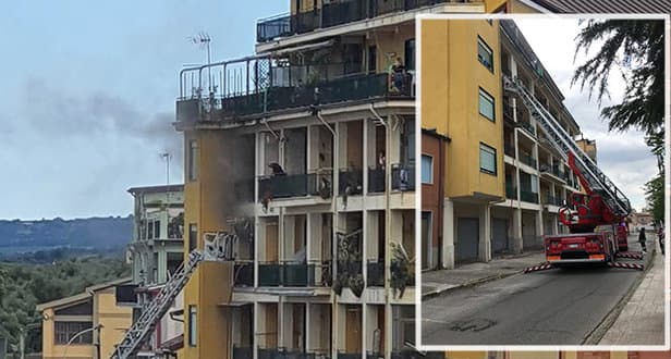 Corigliano-Rossano, a fuoco un appartamento in via Manzoni