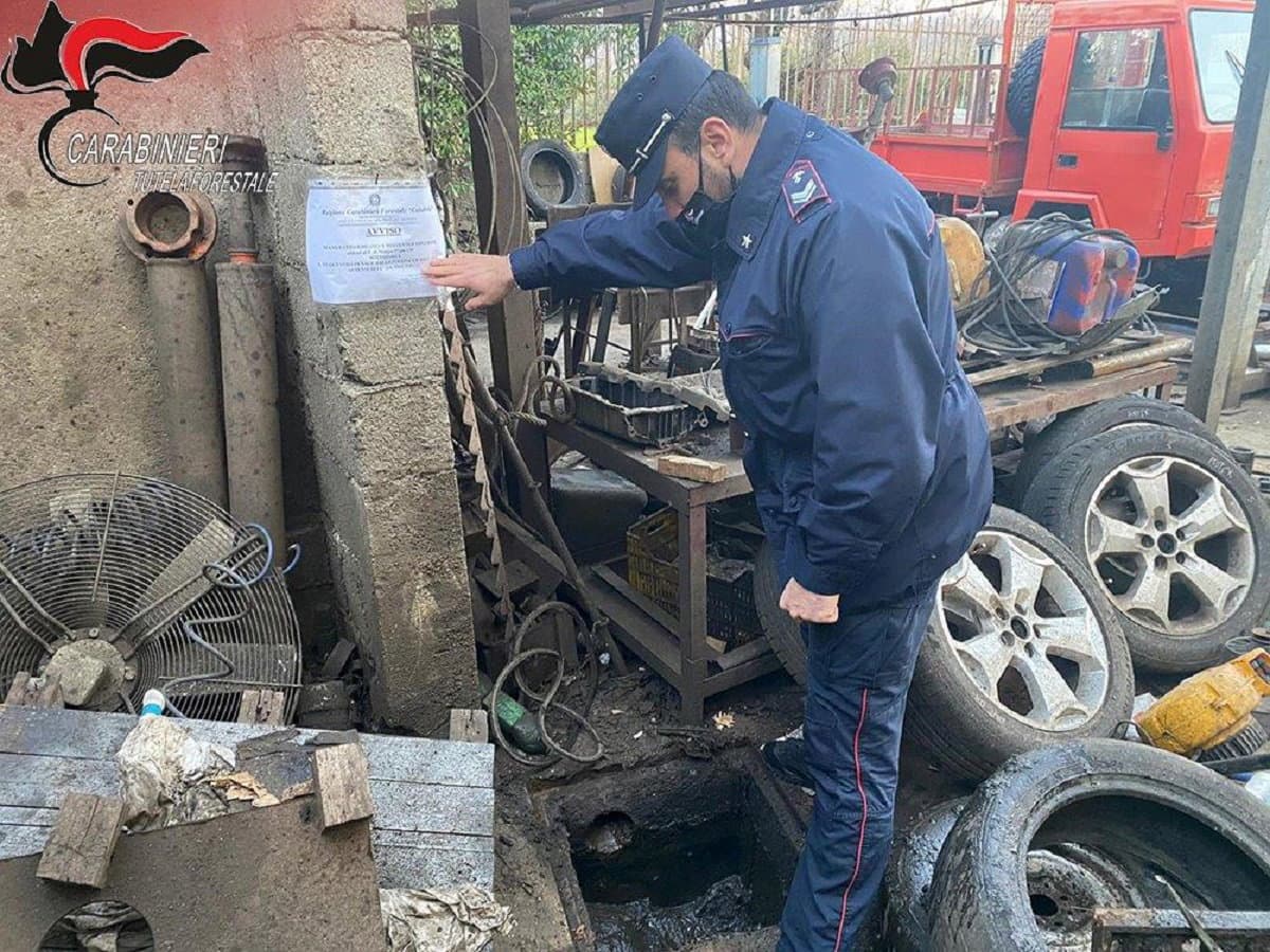 Montalto, smaltiva illecitamente oli esausti e altri rifiuti: denunciato